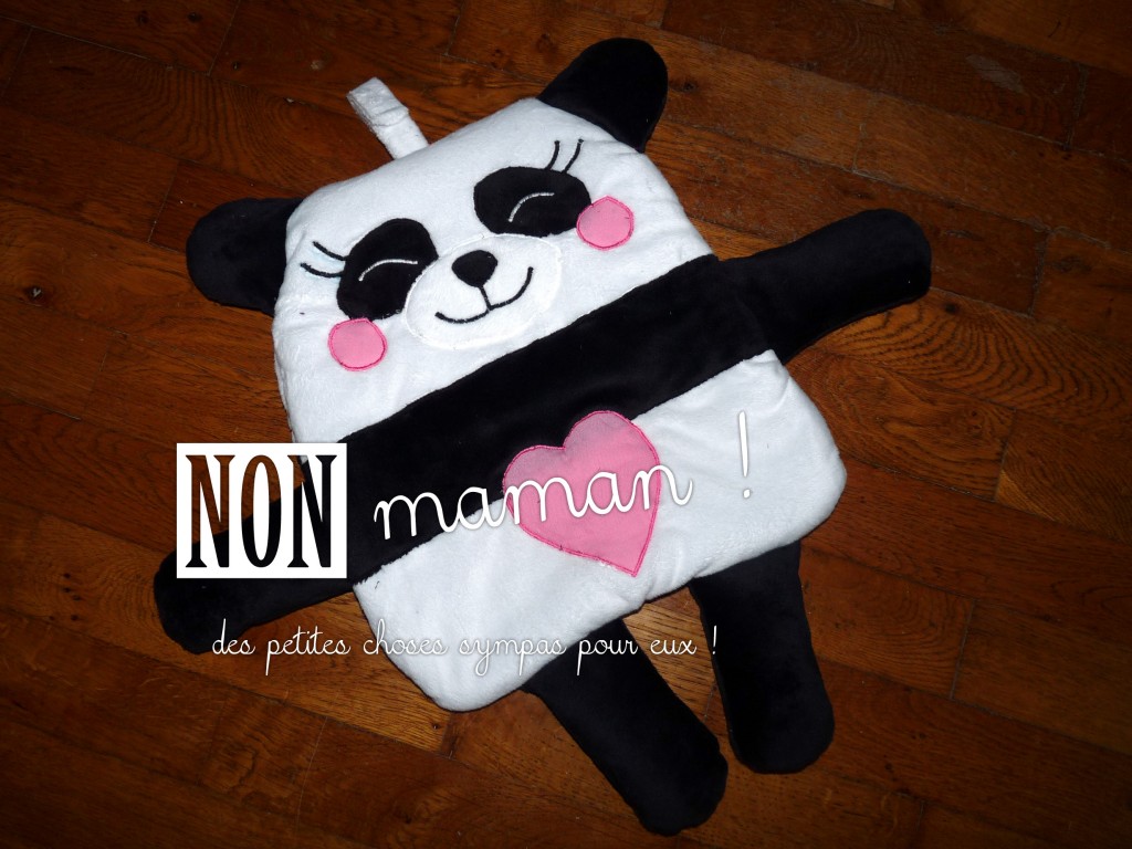 Range pyjama panda noir, blanc, rose