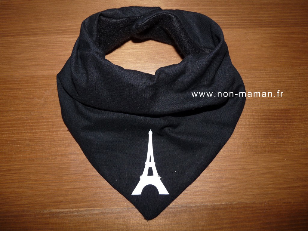 Bavoir bandana "Paris"