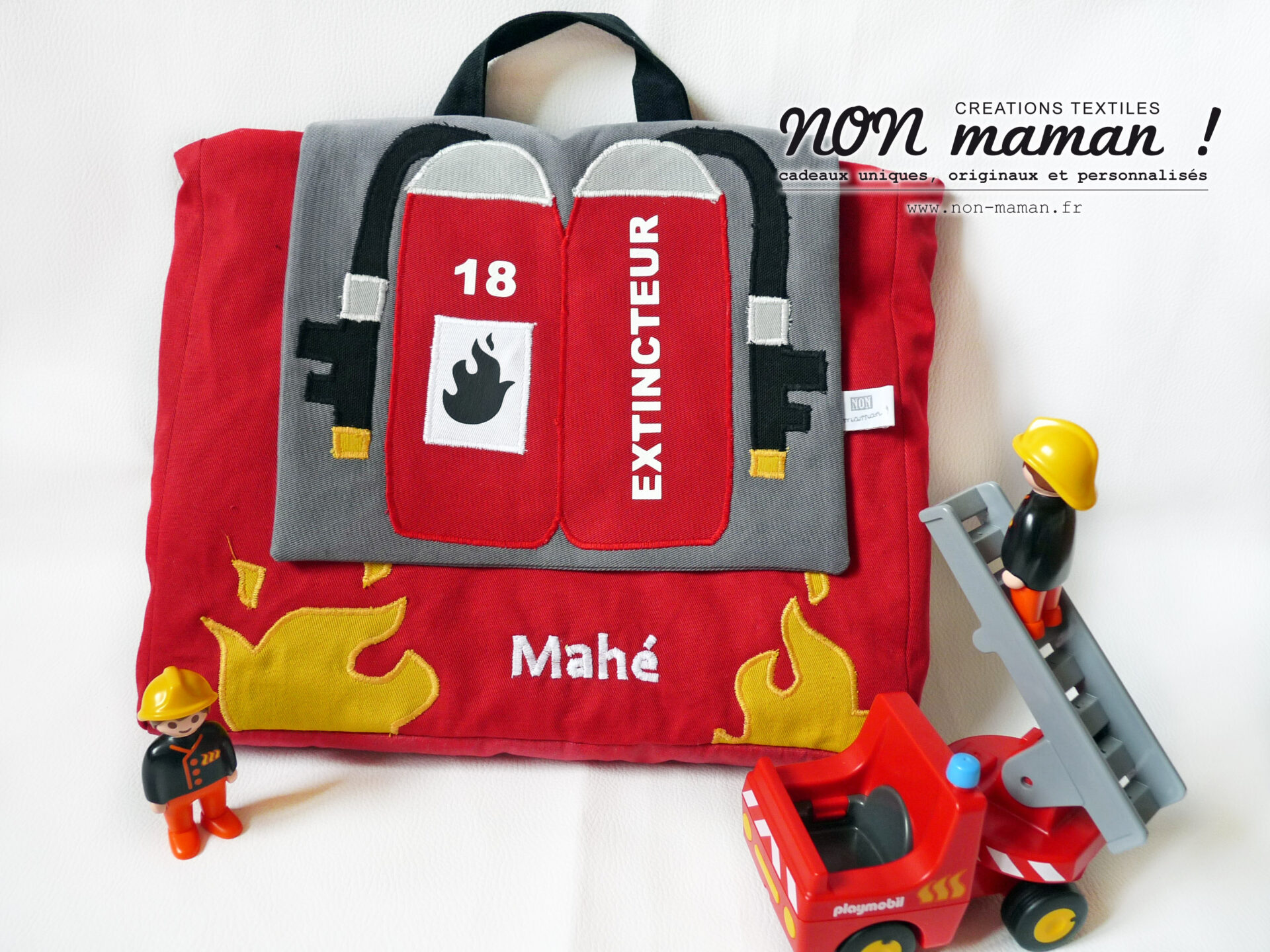 sac a dos maternelle theme pompier