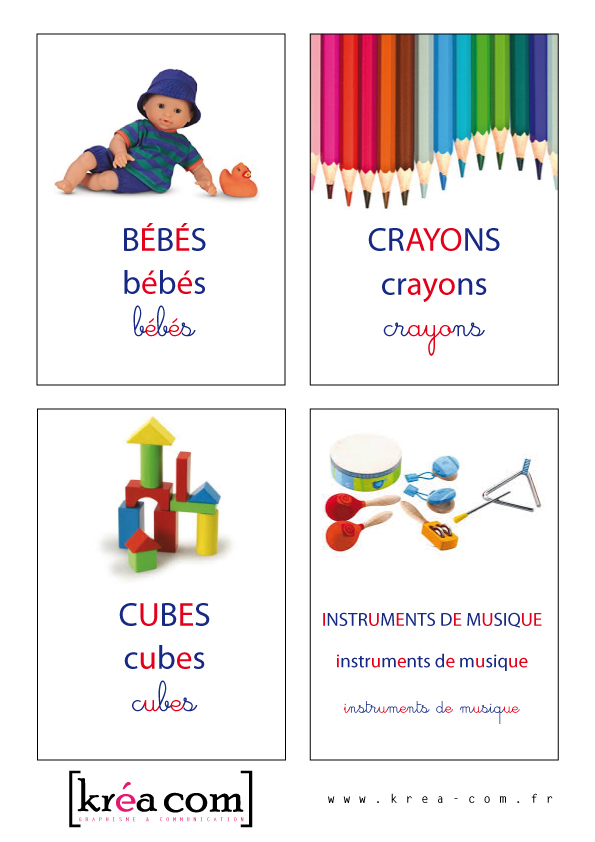 étiquettes pour boites a jouets. Méthode Montessori