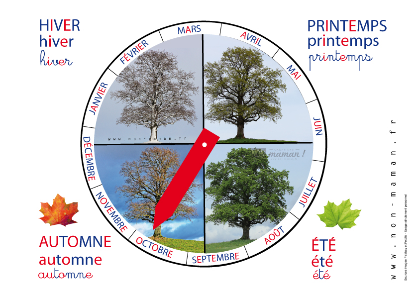 roue des saisons montessori - diy- fichier gratuit