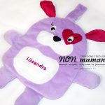 range pyjama chien violet fuchsia