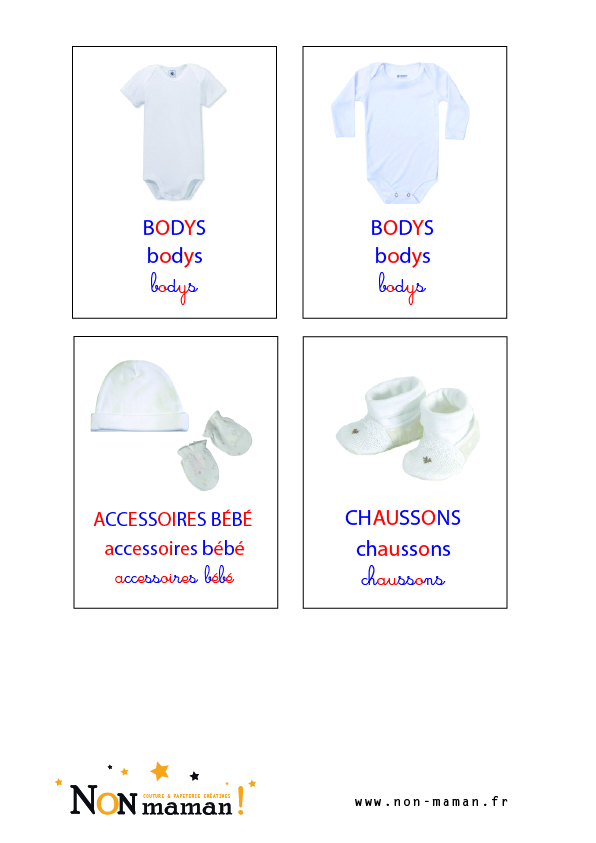 etiquettes rangement montessori vetements bébé 2