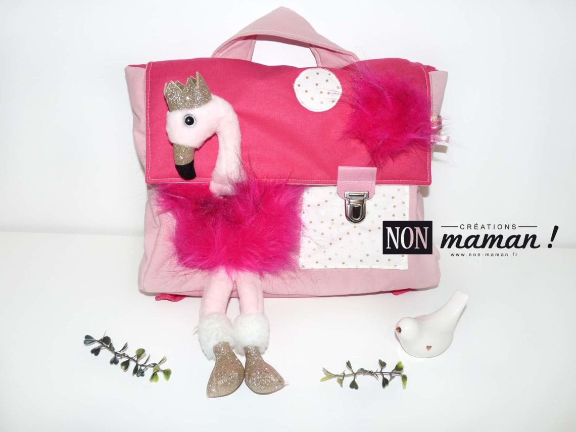 Cartable flamand rose