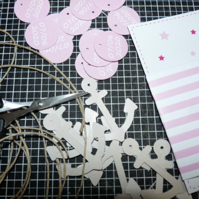 montage faire-part marin rose liberty