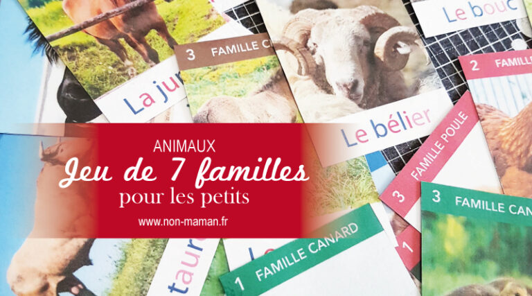 jeu de 7 familles des animaux de la ferme - NON! maman